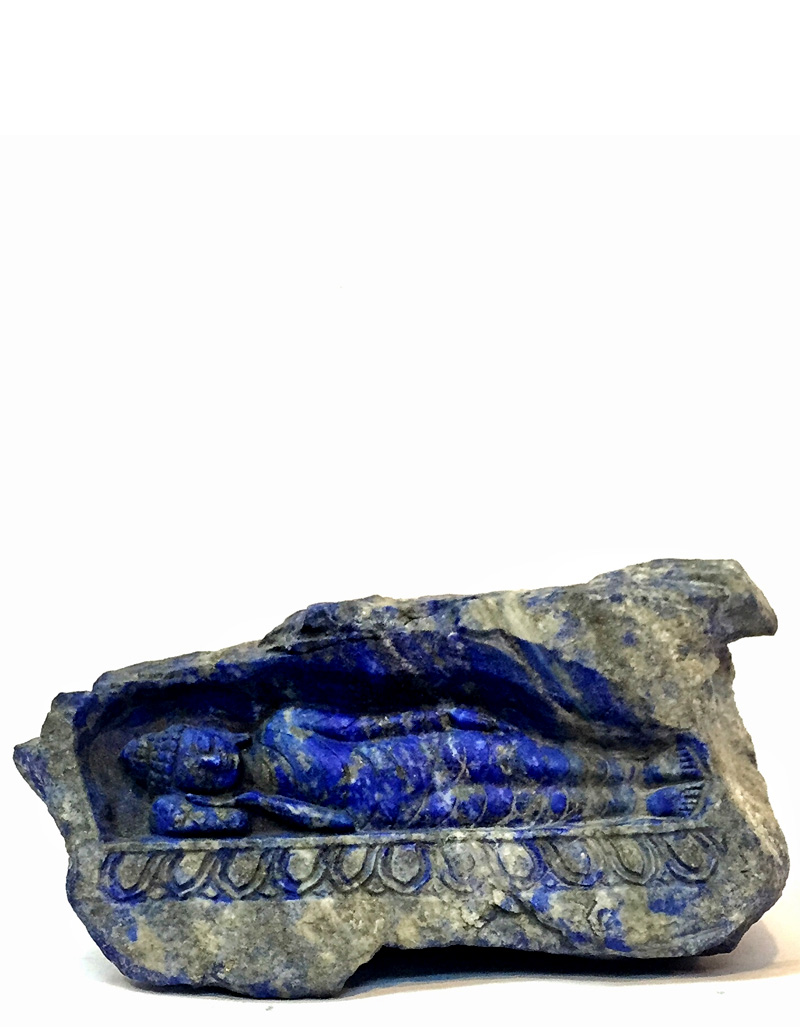 Sleeping Nirvana Buddha - Lapis Stone -128